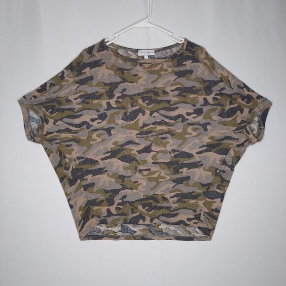 Michael Stars Tops - Michael Stars Top Womens Small Soft Brushed Camouflage Short Dolman Sleeve